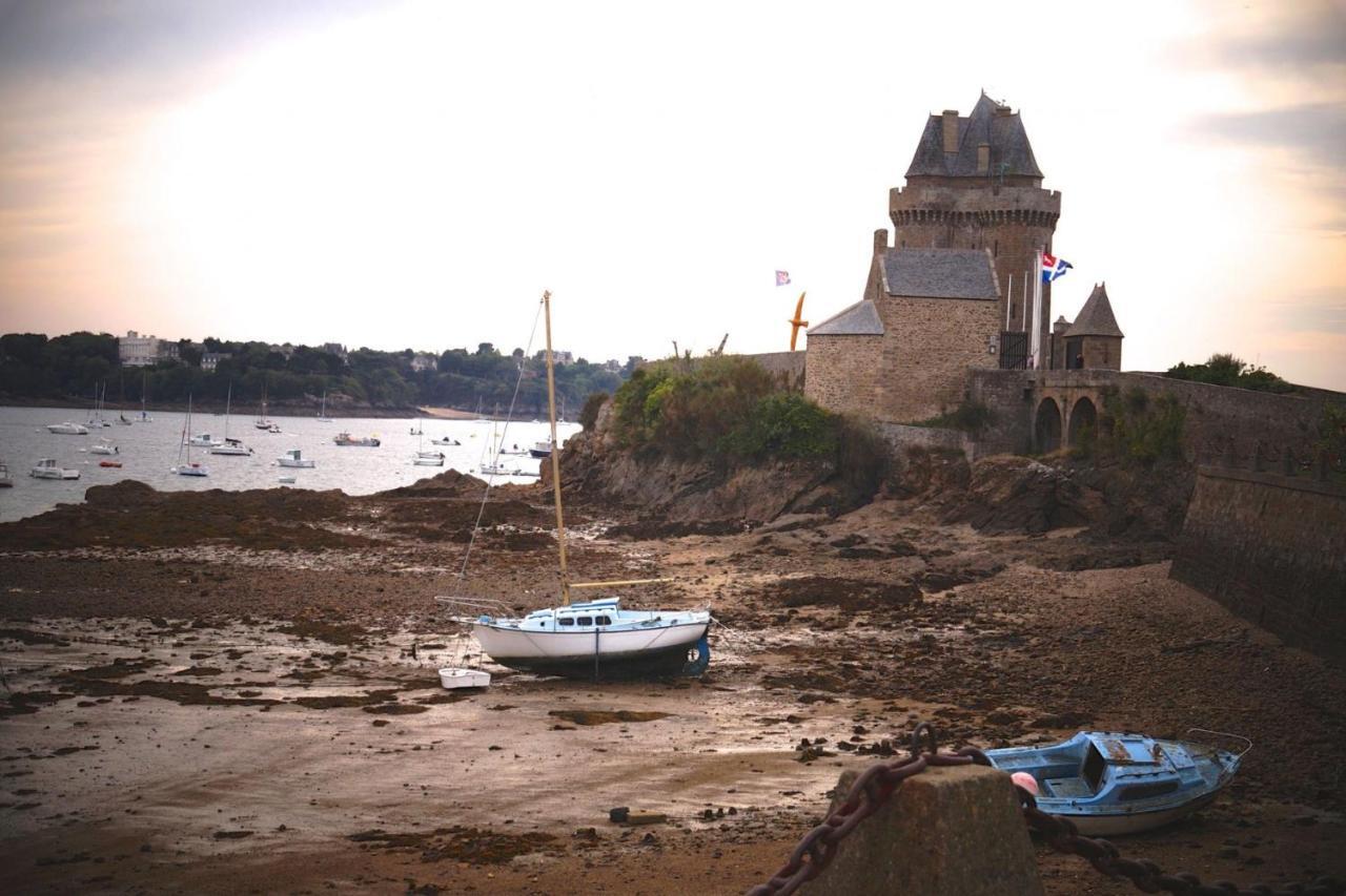Saint Malo, le Pont, Maison plage à 100m Villa Esterno foto